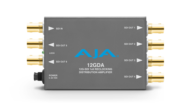 AJA 12GDA 1x6 12G-SDI distribution amplifier