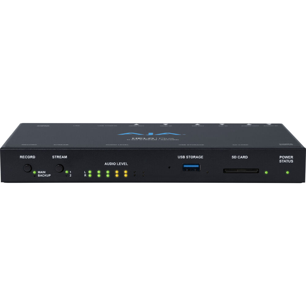 AJA HELO Plus H.264 streamer and recorder