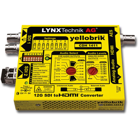 LYNX Technik yellobrik CDH 1411 12G-SDI to HDMI converter