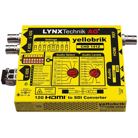 LYNX Technik yellobrik CHD 1412 4K HDMI to 12G-SDI converter