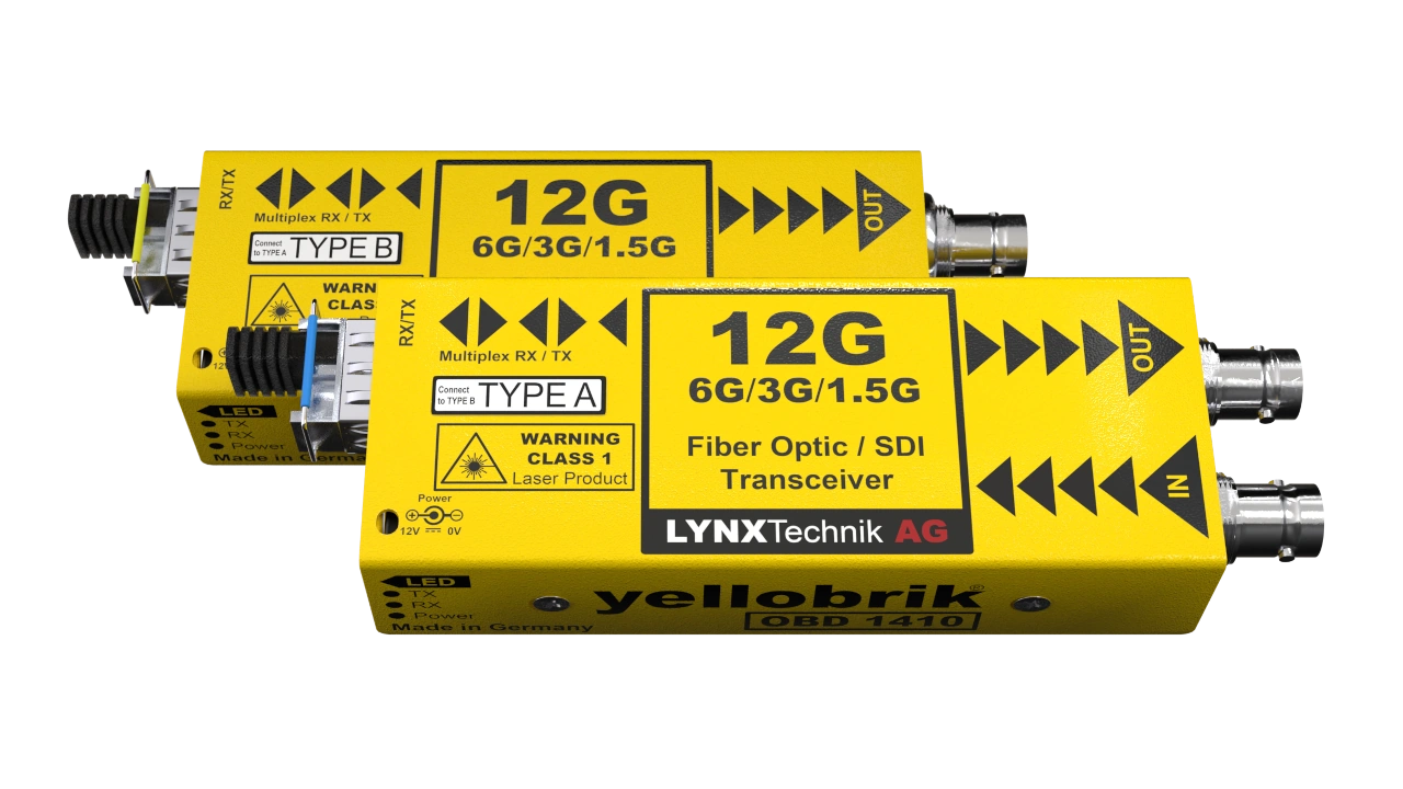 LYNX Technik yellobrik OBD 1410 12G-SDI fiber transceiver