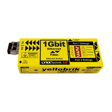 LYNX Technik yellobrik OET 1514 gigabit ethernet to fiber converter