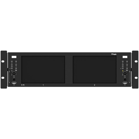 TVLogic R-7D dual 7-inch rackmount broadcast monitor